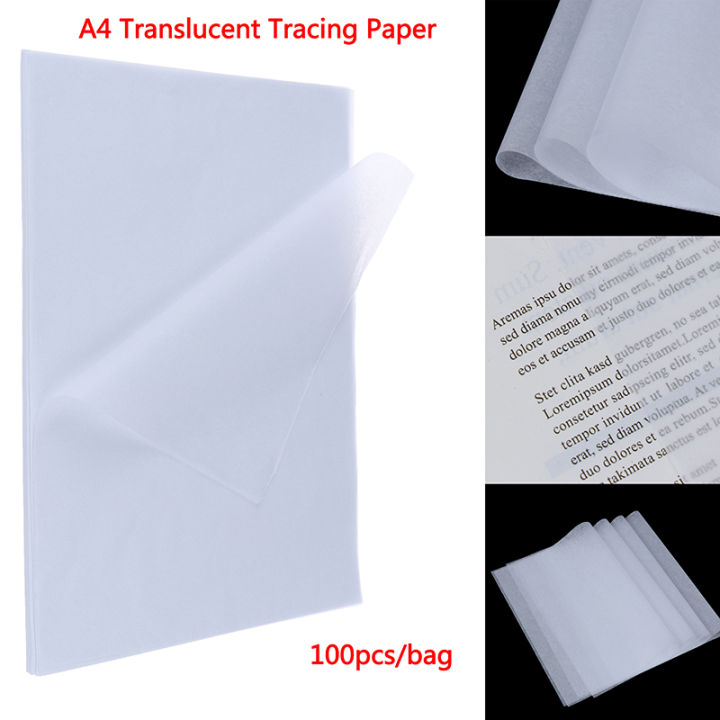 100pcs A4 Translucent Tracing Paper Copy Transfer Printing Drawing Paper Sheet Qingyue