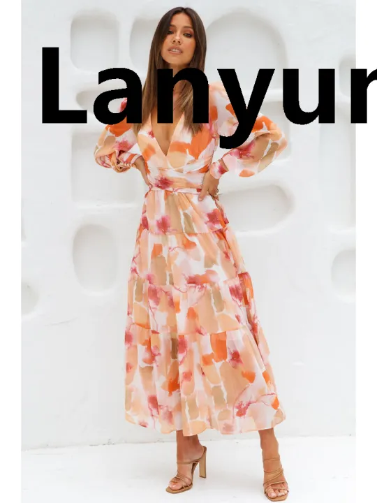 Lanyun%202025%20New%20Women's%20Long%20Sleeve%20Bohemian%20Floral%20Maxi%20Dress%20Style%20Sales%20promotion%20Beach%20Tassel%20Dress%20V-Neck%20Elegant%20Dresses%20Mature%20Women%20-%20Image%206