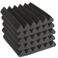 5pcs 30X30X5CM Studio Acoustic Foam Sound Absorption Treatment Panel Tile Wedge Black. 