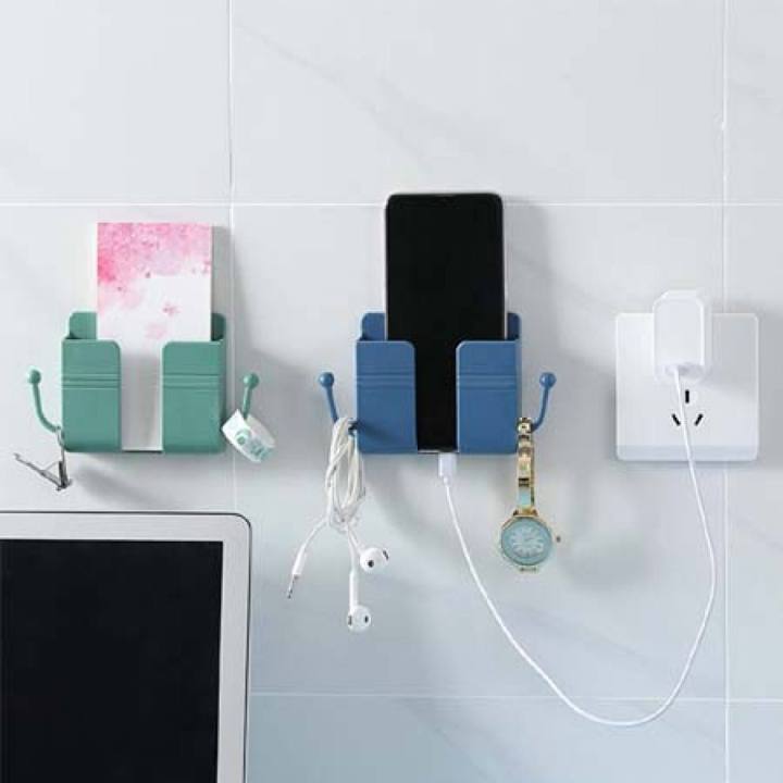 Universal Wall Mount Phone Holder for iPhone & Xiaomi - Charging Dock Stand, Multi-Color