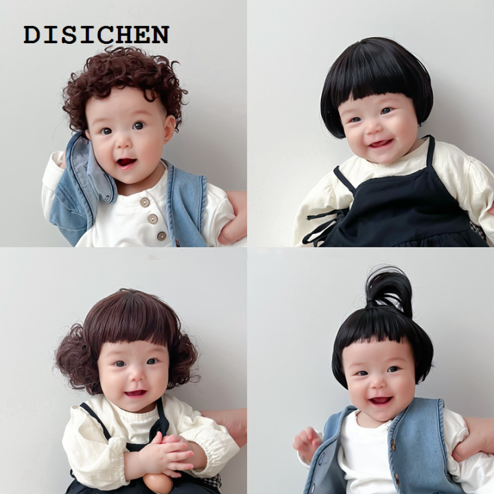 DISICHEN%20Portable%20Cute%20Hair%20Accessories%20Baby%20Boy%20Girl%20Cosplay%20Wig%20Hat%20Cap%20Hairpiece%20New%20Year%20Christmas%20Children%20Kids%20Headwear%20Photograph%20Props%20-%20Image%202