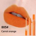 Linman Orange Lipstick Lip Glaze Matte Velvet Muse Lip Gloss Carrot BrSpecial ight Color Lasting Not Easy To Fade Liquid Lips Makeup Cosmetics. 