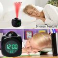 Creative Digital Voice Broadcast Home Decoration Ceiling LCD Clock Projection Clock LED Alarm Clock. 