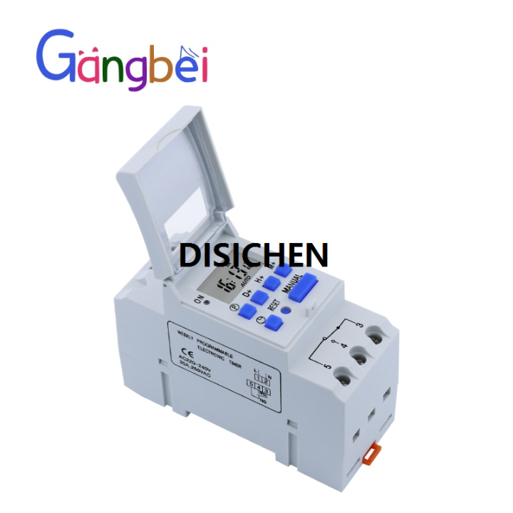DISICHEN Weekly 7 Days Programmable Digital TIME SWITCH Relay Timer ...