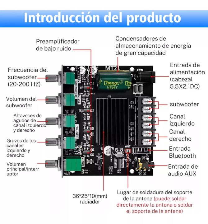 Bluetooth%20Audio%20Amplifier%20Board,%20ZK-TB21%202.1CH%2050W%20x%202%20+100W%20Subwoofer%20Power%20Amp%20with%20Treble%20and%20Bass%20Control,%20Bluetooth5.0%20and%20AUX%20Inputs,%20Stereo%20Digital%20AMP%20for%20DIY%20Home%20Speakers%20-%20Image%204