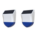 2X Tuya Smart WiFi Siren Alarm Outdoor Sound and Light Alarm Waterproof Solar Sound Light Alarms. 