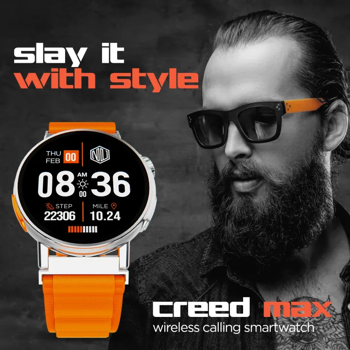 Nu%20Republic%20Creed%20Max%20with%201.43"%20HD%20IPS%20Display%20%7C%20Bluetooth%20Calling%20Round%20Dial%20Smart%20Watch%20%7C%20Health%20Monitor%20&%20AI%20Voice%20Assistant%20with%20One%20Extra%20Strap%20-%20Image%203