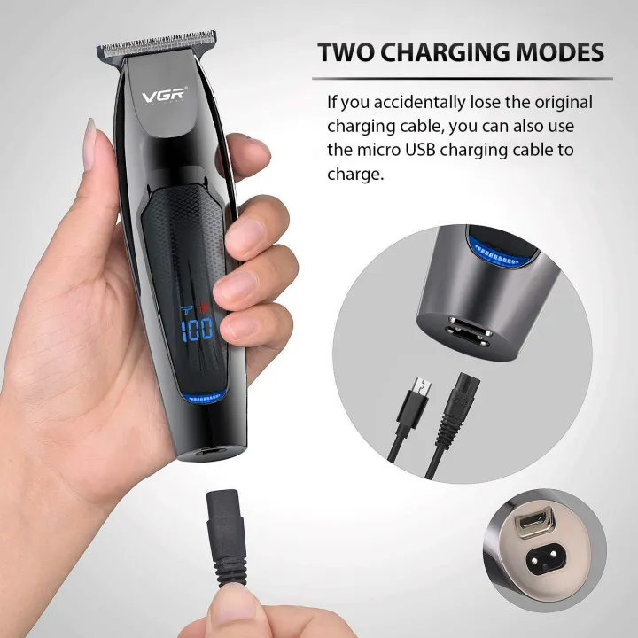 VGR%20V-070%20Professional%20Hair%20Trimmer%20Personal%20Electric%20Hair%20Clipper%20Rechargeable%20Strong%20Steel%20Cutting%20Head%20With%20LED%20Display%20-%20Image%207
