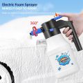 1.5L Electric Car Foam Sprayer Electric Pressurized Foam Sprayer for Car Washing with USB Rechargeable 2000mAh Cordless Pump Foam Sprayer for Car Washing Gardening Pet Grooming. 
