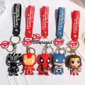 Difutagui Backpack pendant gift love cartoon doll silicon chain action High Quality figure can iron man batman superhero key glue key chain car. 