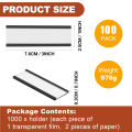 100 Pack C Channel Magnetic Labels Magnetic Data Card Holder With Clear Plastic Protector. 