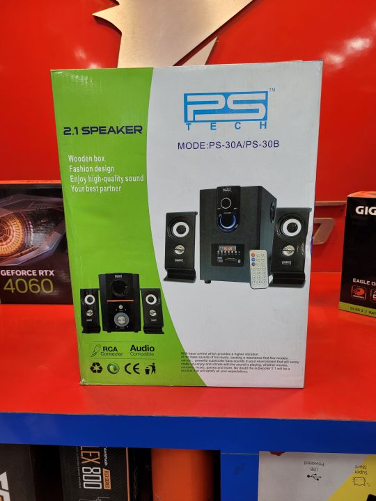 PS Tech PS-30B 2.1 WIred Speaker for Desktop, Laptop, Mobile and any 3. ...