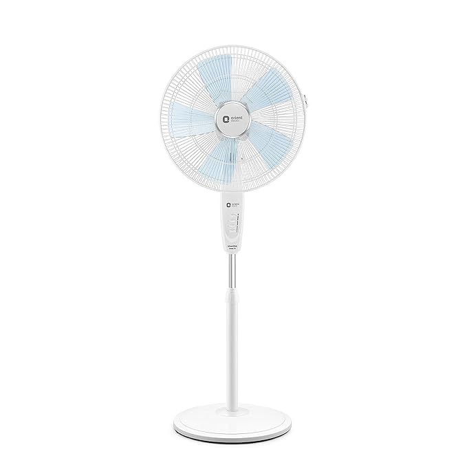Orient Electric High Speed Stand-70 400 MM Oscillating Pedestal Fans | Stand Fan with Tilt Mechanism | High Air Delivery | Aesthetic Design with Telescopic Arrangement | (Snow White)