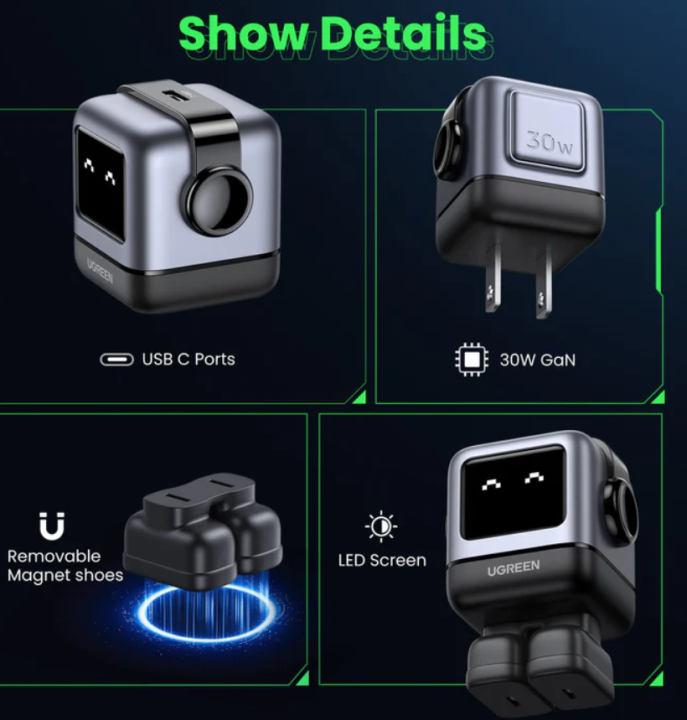 UGREEN%20RG%2030W%20USB%20C%20Charger,%20Nexode%20Robot%20GaN%20Fast%20Charger%20Block,%20Compact%20Wall%20Charger%20Power%20Adapter%20-%20Image%207