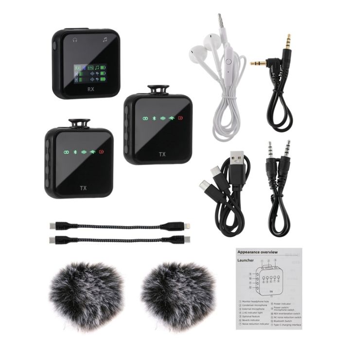 NEW%20Portable%20Wireless%20Mini%20Lavalier%20Microphone%20Audio%20Video%20Voice%20Recording%20Bluetooth%20System%20Live%20Streaming%20for%20iPhone%20Type-c%20Laptop%20-%20Image%203