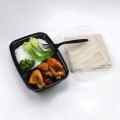 Disposable Two Compartment Tray With Lid 50pcs/pkt. 