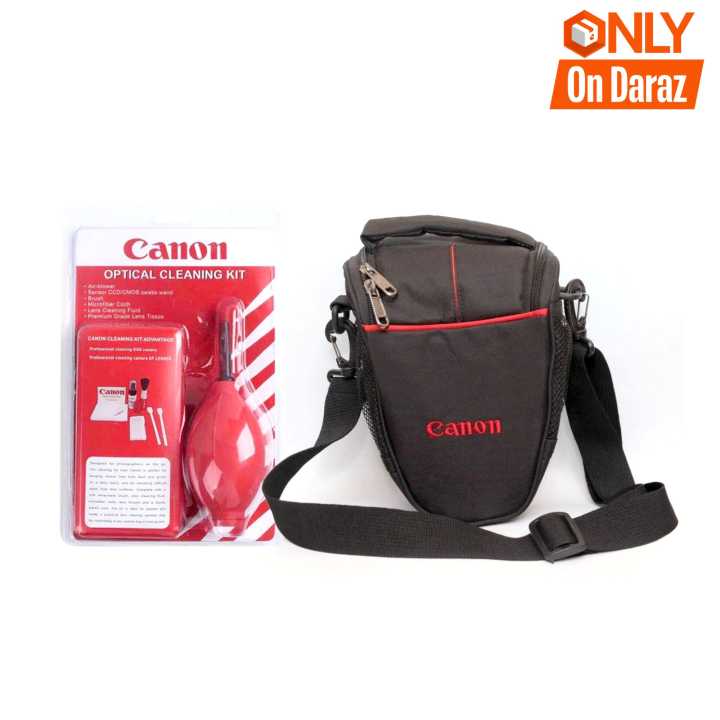 Combo Pack Of Dslr Bag & Camera Cleaning Kit (Dslr Camera Lens Cleaning Kit For Canon, Camera Bag, Dslr Bag)