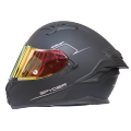 Spyder Rouge+ Plain Matt Black Full Face Motorcycle Helmet. 