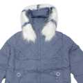 Blue Winter Jacket With Fur Inside For Women. 