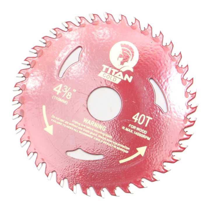 Titan Gold Stainless Steel 40T Wood Cutter 110mm