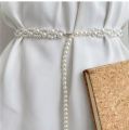 Elegant White Bead Waist Belt for Women By Treasure Box Nepal. 