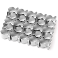 Gold Fish Cracker Cutter,25 Cavity Fish Cookie Cutter Stainless Steel Mini Fish Shaped Molds for Non-Stick Dough Biscuit. 
