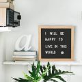 Black Felt wooden Letter Board Event Letter Board L | Multipurpose Wooden Letter Board | Table Decor Accessories. 