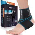 Ankle Support With Adjustable Compression Strap For Sprained Ankle. 