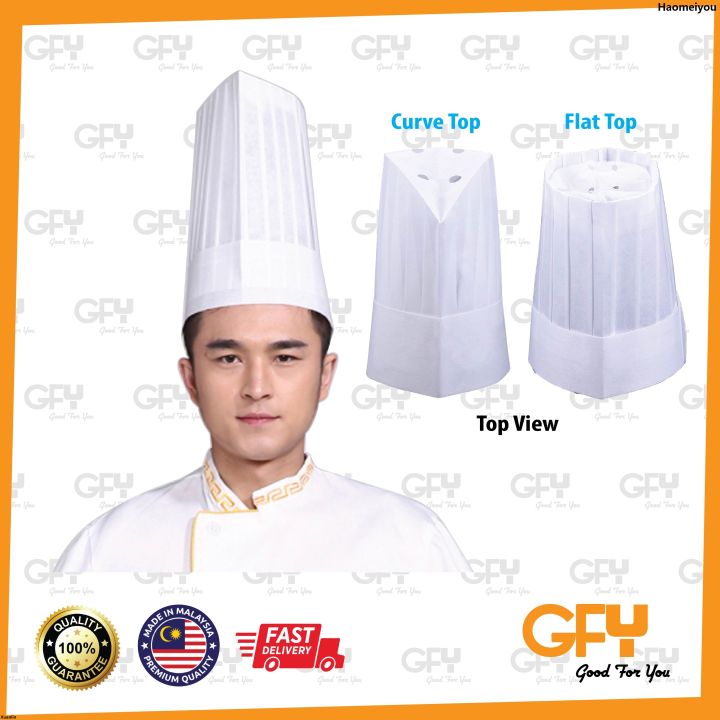 Xuanlin[Ready Stock]Unisex Non Woven Paper Chef Hat For Cooking Cafe Restaurant Working CH006W Special 2025
