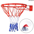 WeihonghunfeiSales promotion Standard Basketball Net Durable Nylon Thick Thread Three Color Universal Basketball Net Mesh Replacement. 