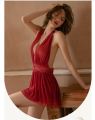 Pebbles Nepal Erotic Lingerie Sexy Waist Nightdress Mesh Backless Halter Neck Women's Loungewear. 