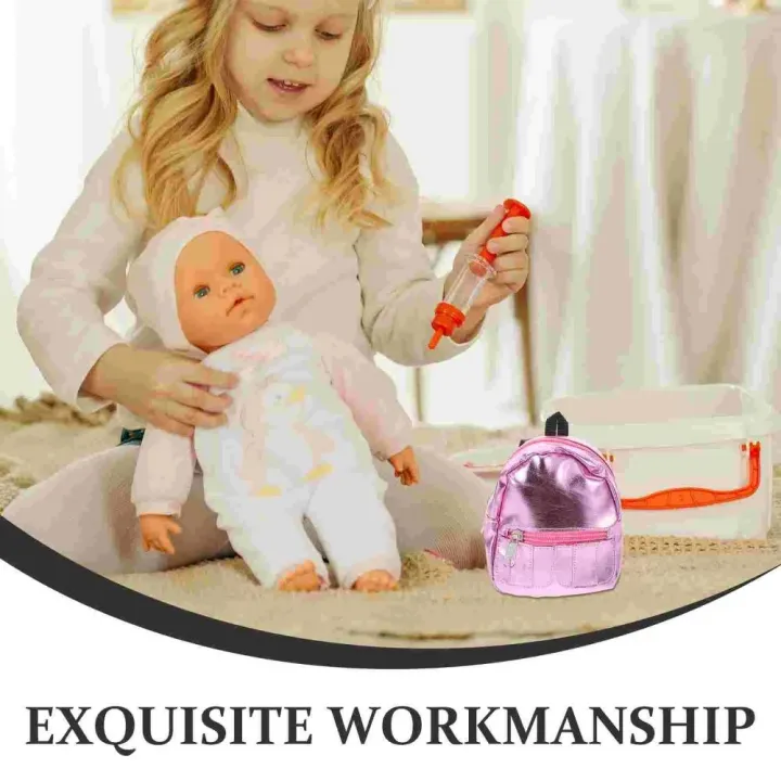 Dollhouse%20Decor%20Pink%20Doll%20Backpack%20PU%20Glitter%20Girl%20Schoolbag%2018inches%20Doll%20Backpack%20Kawaii%20Handmade%20Mini%20Knapsack%20Dolls%20Accessories%20-%20Image%207