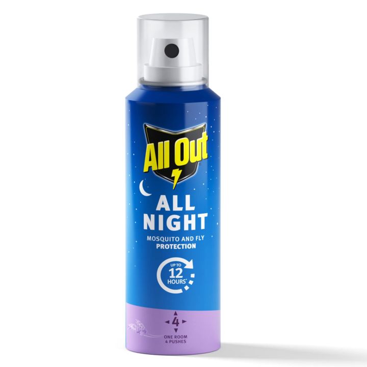 All Out All Night Mosquito Repellent Spray, 30ml | 1 Spray in Each Top Corner of the Room for 12 Hours Mosquito Protection | Lasts 60 Nights