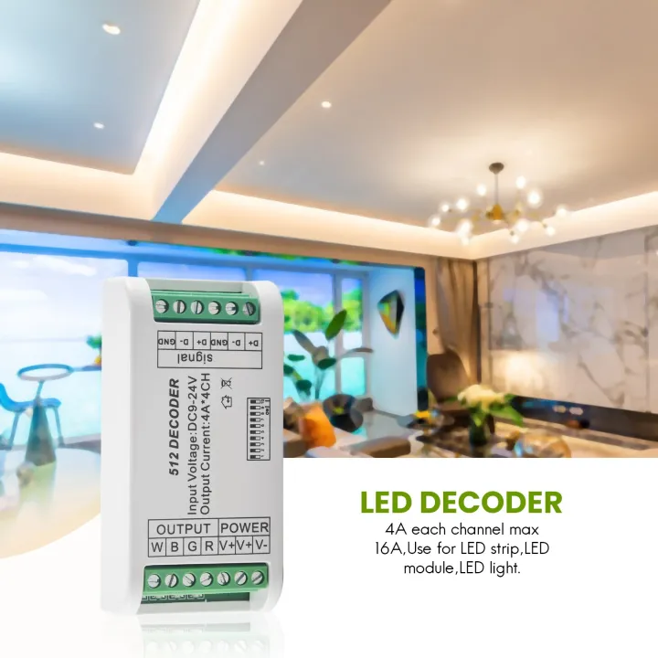 Mini%204%20Channel%20DMX%20RGBW%20Decoder%2016A%20RGB%20RGBW%20Strip%20Controller%20-%20Image%202