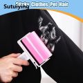 Sutuiying transparent bag Lint Remover Washable Clothes Hair Sticky Roller Reusable Portable Pet Hair Remover Sticky Roller Carpet Sofa Home Cleaning New. 