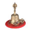 Tibetan Buddhist Bell Bronze Hand Bell with Vajra Padding for Meditation Prayer. 