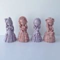 D Girl Candle Silicone Mold 3D Cute Candle Mold Cute Little Princess Doll Plaster Resin Soap Candle Making Kit Wedding Decor Handmade Gift. 