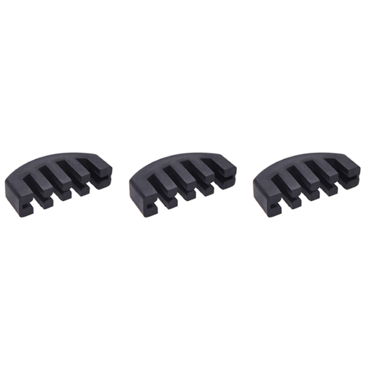 3X Rubber Mute 4/4 Violin Fiddle Slight Practice Black