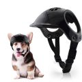 Durable Windproof Dog Helmets Ear Holes Sturdy Pet Motorcycle Helmet Hat Lightweight Breathable Sport Doggy Cap Puppy. 
