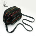 Timila - Three-Pocket Newari Traditional Side sling Bag for Women Made In Nepal. 