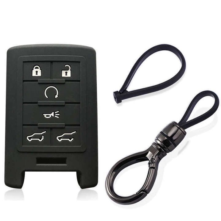 For%20Cadillac%20Escalade%20ATS%20SRX%20XTS%20XT5%20XT4%20Remote%20Keyless%206%20Button%20Silicone%20Key%20Fob%20Cover%20Case%20Protect%20Sleeve%20Hood%20Skin%20Set%20Bag%20-%20Image%207