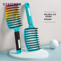 DISICHEN Special Bristle Nylon Hair Brush Girls Hair Scalp Massage Comb Women Wet Curly Detangle Hair Brush for Salon Hairdressing Styling Tool. 