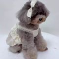 Pet Supplies Cute Pet White Lace Camisole Soft Breathable Summer Pet Vest Thin Design Dog Dress Spring Summer Autumn. 