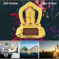 Gold Colour Solar Rotating Latest Tibetan Buddhist Prayer Wheel for Cars Dashboards. 