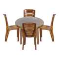 Bagmati Plastic Round Table & Super Armless Chair Set (4 Chairs And 1 Table) -1101. 