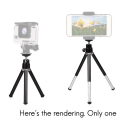 NXFDSIOZ 2X Mini Portable Tripod Adjustable Mini Tripod Aluminum Alloy for Camera Projector Black. 