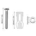 EITGZWAS 4X Toilet Seat Screws and Toilet Lid Screws Stainless Steel Top Fixing Hinges Screws, for Toilet Seat Replacement Parts. 