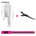 Sutuiying Professional Barber Flat top Hair Cut Comb Sets Hair Styling Curved Positioning Fade Comb Brush Kit Salon Hairdresser Tools. 