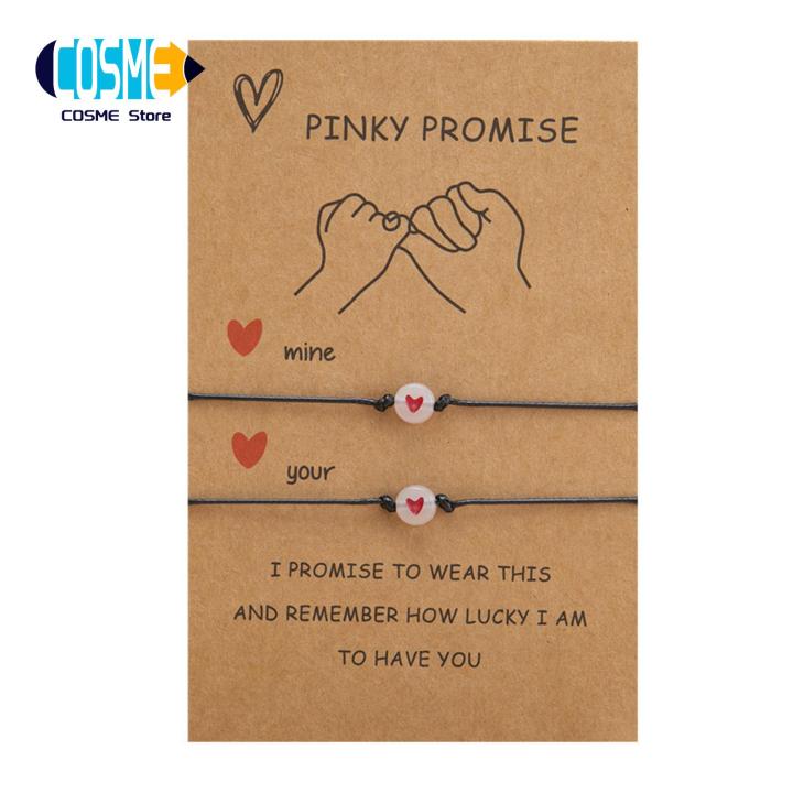 Pink%20Promise%20Couple%20Jewelry%20Set%20Valentines%20Day%20Gift%20Couple%20Bracelets%20Heart%20Decor%20Unisex%20Lightweight%20Adjustable%20Wrist%20Jewelry%20-%20Image%202