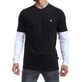 Black And White Color Premium Cotton Round Neck Full Sleeves T-shirt For Men. 